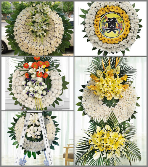 安徽阜阳市临泉县黄岭镇八里坡村花圈速递